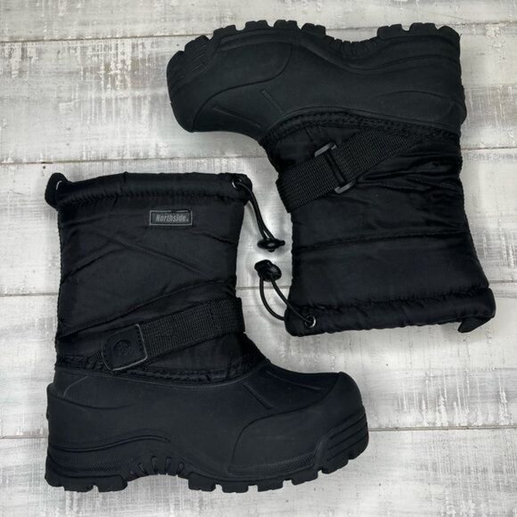 Northside Unisex Kids Frosty Insulated Black Winter Toddler Boots Size 11 - Picture 5 of 9